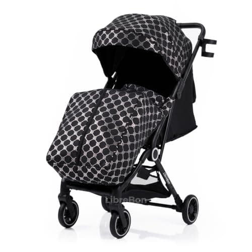 Lightweight Stroller, Baby Pushchair, Compact Travel Buggy, One-Hand Foldable, Upgraded Wheels, All-Seasons Stroller, Cabin Approved (Black - Platinum Lattice, SPD1) — view 4