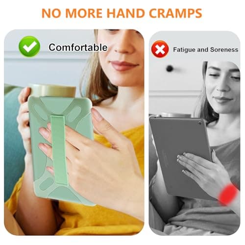 HoYiXi Universal Case for 6 inch Kindle eReader Compatible with Paperwhite(2015/2018)/Pocketbook and Tolino/Kobo Clara HD,For 6'' eReader with High Elasticity Hand Strap,Green — view 6