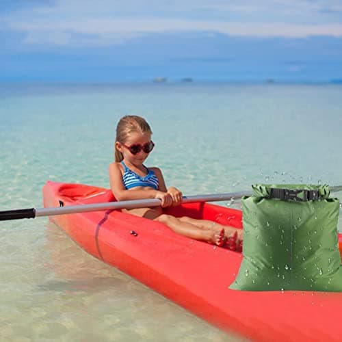 kuou 5 Pack Waterproof Dry Bags, 1.5L-6L, Lightweight, Green — view 5