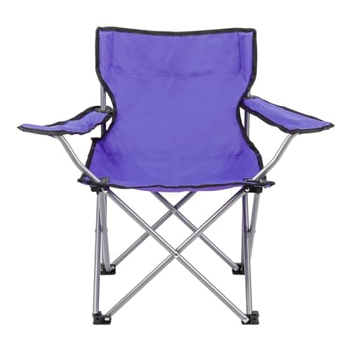 Livhome Kids Camping Chair Lightweight Folding Garden Beach Seat with Carry Bag | Heavy Duty Steel Frame Arm Chair | Portable Chair for Outdoor & Camping | For Ages 2 to 6 Years Old (Purple) — view 5