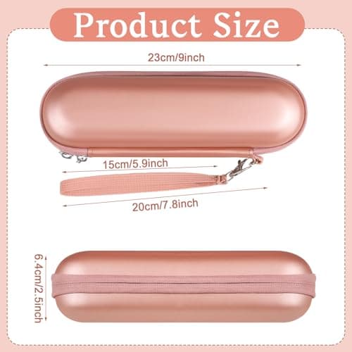 Electric Toothbrush Travel Case, Portable Electric Toothbrush Case with Accessories Storage, Toothbrush Holder for Travel School Business Trips (Rose Gold) — view 3