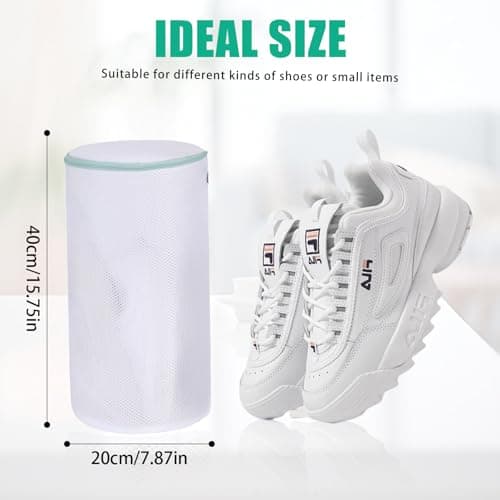Kimmama Trainer Washing Machine Bag, Shoe Washing Bag, White, 2Pcs — view 2