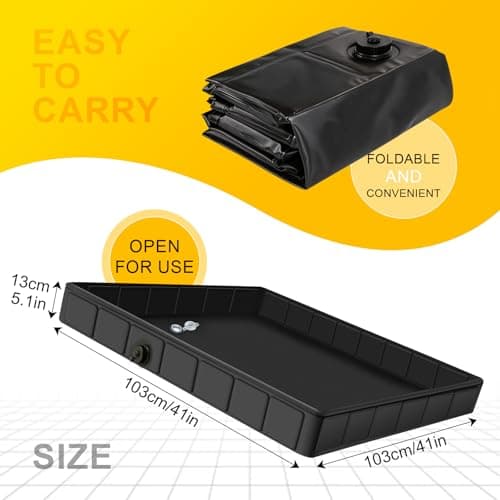 YedZen Foldable Camping Shower Tray, 2 Drain Holes, 1M Drain Pipe＆Anti-Slip — view 6