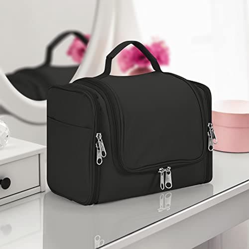 Vinsani Premium Toiletry Bag 5 Compartment Travel Wash Bag Unisex, Black — view 2