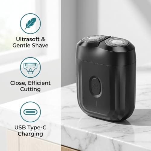 ENCHEN K6 Mini Electric Shaver for Men Portable Rotary Razor (Silver Grey) — view 4