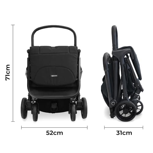 My Babiie MBX7 Autofold Stroller from Birth to 22kg (4 Yrs) - Black — view 5