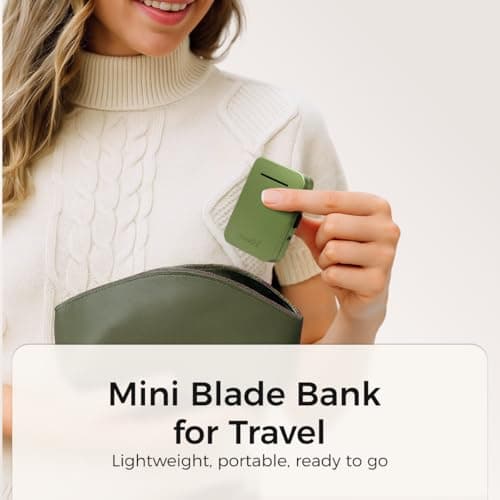 ZOMCHI Razor Blade Bank for Used Double Edge Blades, Olive Green — view 5