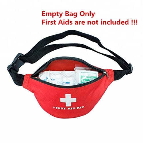 Aranticy First Aid Bag Waist Pack, Empty First Aid Kit Survival Fanny Pack Emergency Medical Hip Waist Bag Pouch Rescue Purse Pocket Pills Drugs Package Container Organizer for Travel Home Outdoor — view 6
