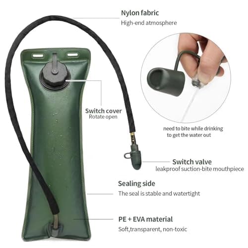 DuDuZui Hydration Backpack, Universal Hydration Pack with 3L Water Bladder — view 6
