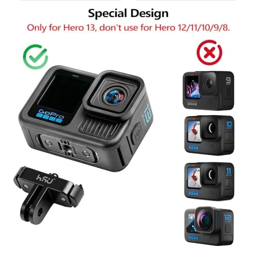 HSU Magnetic Latch Mount Adapter for GoPro Mission 1 Pro and Hero 13 Black — view 4