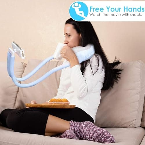Neck Pillow Cell Phone Holder Flexible Detachable Phone Stand — view 2