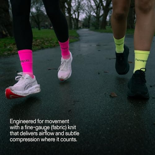 Puresport Performance Running Socks, Yellow, Size L/XL — view 5