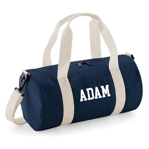 Always Looking Good Personalised Name Design Barrel Bag for Boys & Girls, 12L Durable Training Holdall Bag, 20x20x40cm Stylish Storage for Sports & Travel Gear - Navy — view 2