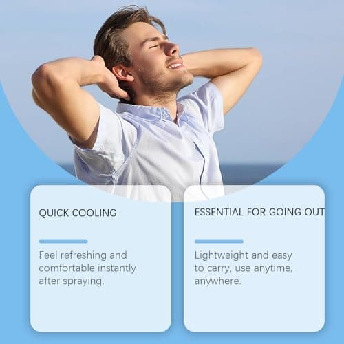 Ultimate Cooling Spray Extreme Weather Protection, Portable Outdoor Body Freshener, Lightweight Quick-Dry Fabric Mist, Instant Summer Sports Refresher, Non-Sticky Travel Size Cooler Gear (1pcs) — view 5