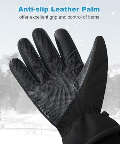 coskefy Thermal Gloves, -20℉ Coldproof Touchscreen Ski Gloves Waterproof Winter 3M Thinsulate Snow Mitten for Walking Hiking — view 2