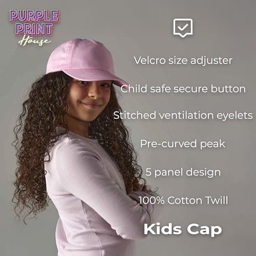 Purple Print House Personalised Kids Baseball Cap Outer Space Planets Custom Name Toddler Hat Holiday Boys Summer Travel Gift, One Size, Light Blue — view 5