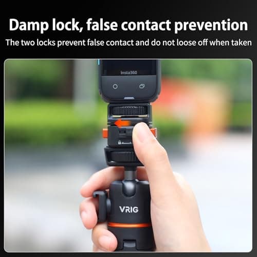 VRIG 1/4"-Thread Action Camera Quick-Release Plate with Safety Lock — view 6