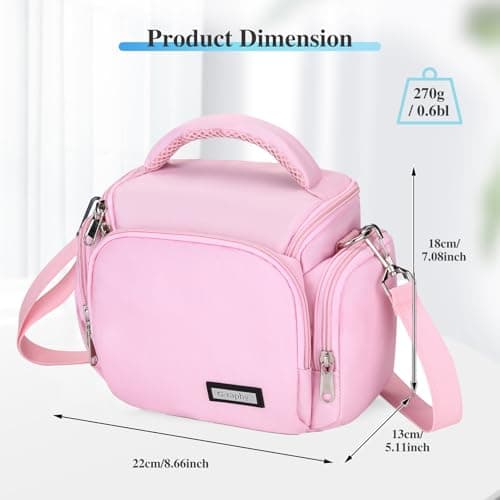 BAIGIO Camera Bag for DSLR SLR, Camera Case Waterproof (Pink) — view 3