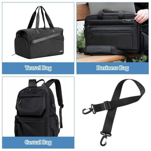 Bag Strap, Adjustable Universal Replacement Shoulder Bag Straps with Dual Clasps Comfortable Wide Crossbody Strap Laptop Camera Handbag Luggage Travel Sports Fitness Crossbody Bags Briefcase — view 6