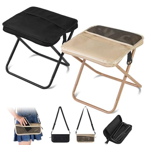 Meng Jiaran 2Pcs Portable Foldable Backpack Stool for Camping