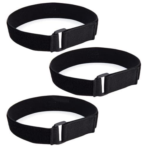 3 Pcs Adjustable Elastic Cinch Straps Securing Straps for Parasol with Hook and Loop Heavy Duty Windproof Tie Downs with Quick-Release Buckles for Garden Umbrellas Camping Gear Yoga Mats Outdoor