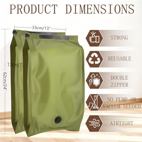 Reusable Fabric Vacuum Seal Bags for Clothing — view 3