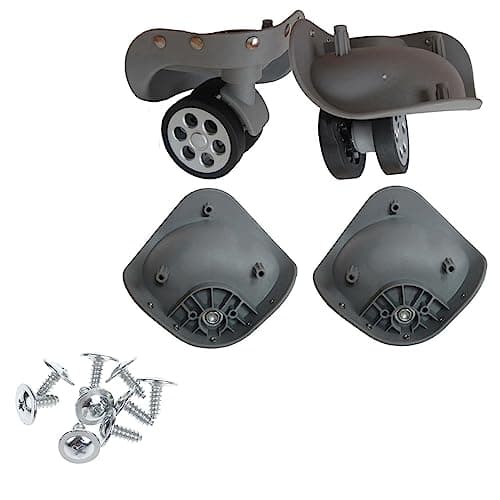 [Netbiio] A79 Suitcase Wheel Replacement Kit Luggage Box Roller Bearing Hardware Repair Kit with Trolley Double Row Caster Screws, light grey large