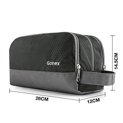 Gonex Men's Toiletry Bag, Water-Resistant Nylon Travel Wash Shower Bag — view 2