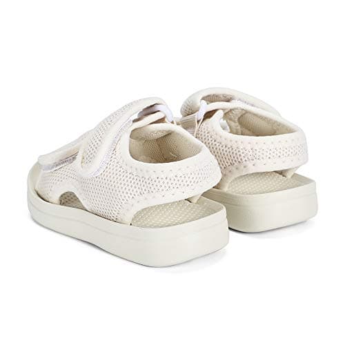 MK MATT KEELY Unisex Kids Summer Sandals Baby Anti-Slip Open Toe Adjustable Walking Shoes for Boys Girls,Size 6.5/7 UK Child, White — view 5