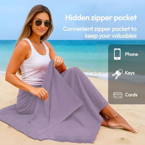 azark Microfibre Towel – Quick Dry, Lightweight & Super Absorbent – Gym, Travel, Yoga, Camping & Beach – Soft & Durable – Multiple Sizes (Purple, Medium) — view 3
