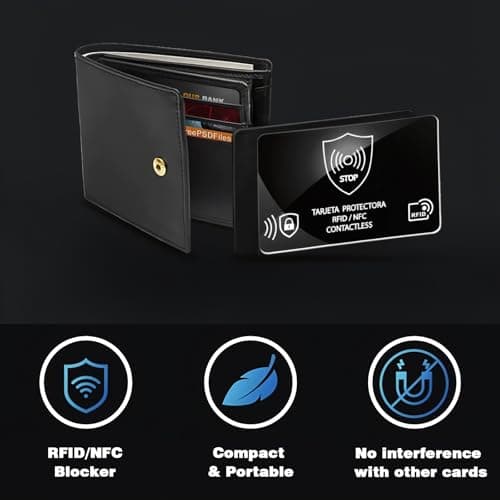 NICECONE 6 Pack RFID Blocking Cards,Ultra Thin Anti-Theft Credit Card Protector,NFC Blocker for Wallets – Contactless Card Shield for Debit & Passport Security,Entire Wallet Protection for Men Women — view 4