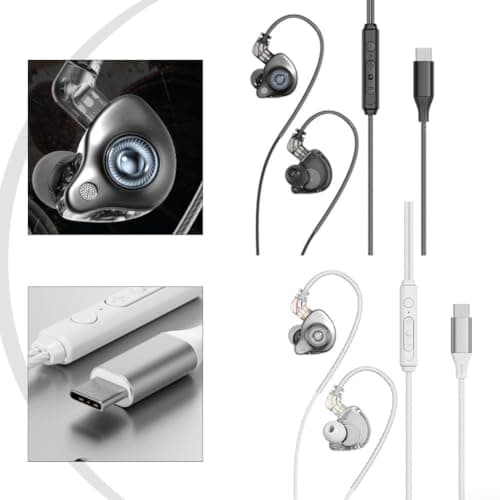Travel USB C Headset 1.2M Detachable Design(Silver) — view 4