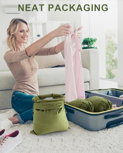 Julai Travel Shoe Bags, Velvet Drawstring Shoe Bags — view 5