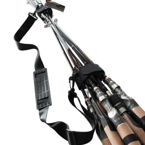 HOMOBABE 2pcs Portable Fishing Rod Sling Strap Adjustable Shoulders Belt for Fishing Rods Made with Sturdy Sbr Neoprene and Ok Cloth for Travel and On-the-go — view 4