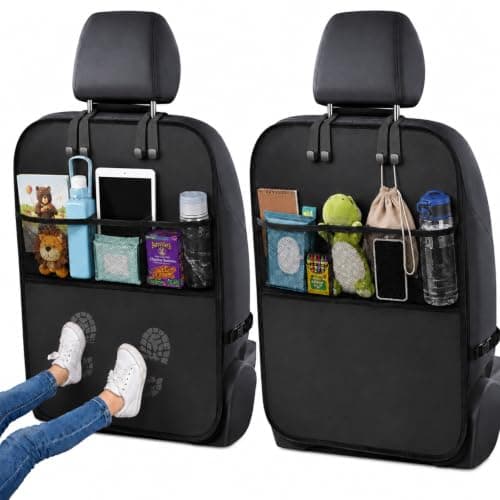 Heropen 2PCS Waterproof Anti-Kick Universal Car Seat Back Protector Mats