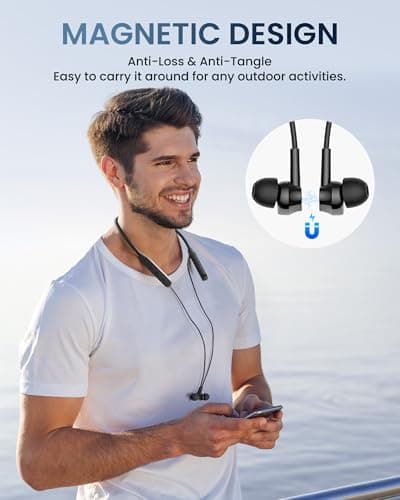 Nsyee V6.0 Bluetooth Neckband Earphones, 30H Playtime, Voice Assistant — view 3