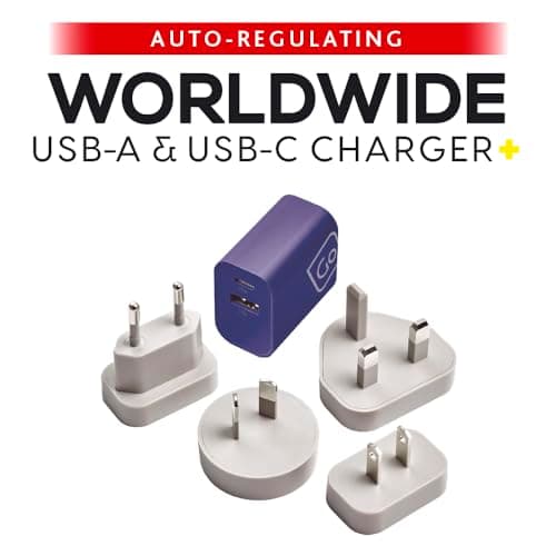 Go Travel Worldwide USB-A & USB-C Mains Charger - Dual Port, Compact — view 2