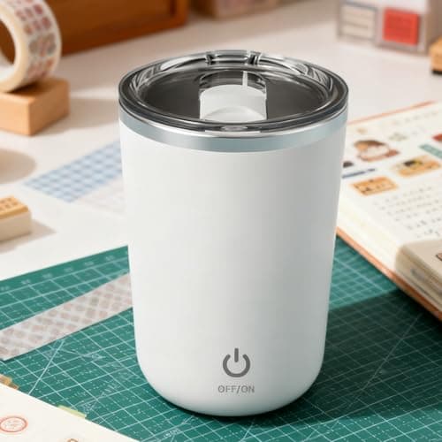 Self Stirring Coffee Mug - Long Battery Life Drinkware | Automatic Magnetic Stirring Coffee Mug,for Fitness Enthusiasts Women Professionals College Students Travel Gym — view 3