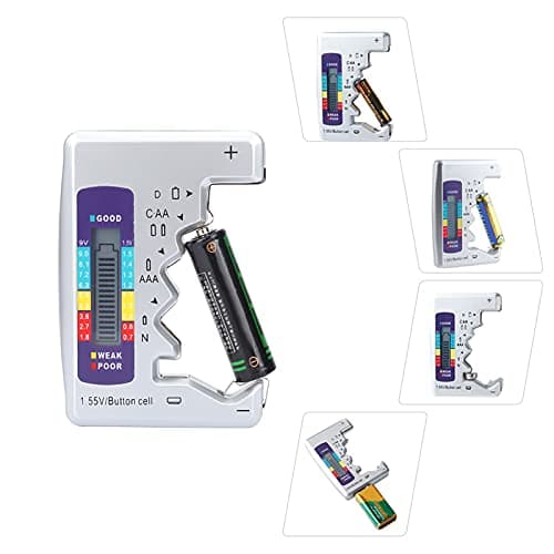 Jeffergarden Universal Battery Capacity Detector Tool with LCD Screen Multi-Level Slots for AA AAA 9V Rechargeable Batteries Portable Battery Tester for Home Office Travel — view 6