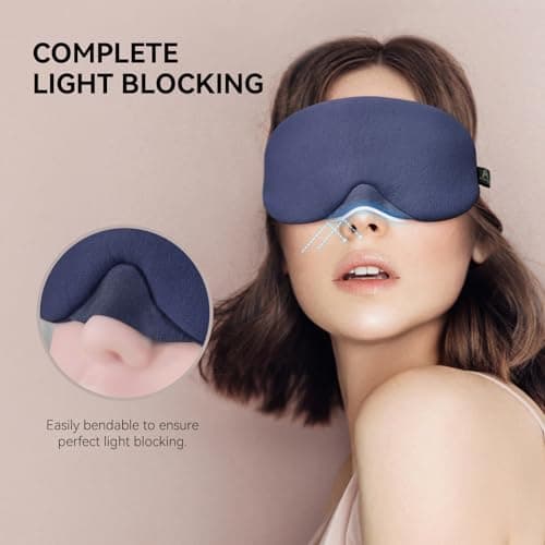 Mavogel Cotton Sleep Mask with Updated Bending Nose Design, 100% Handmade — view 2