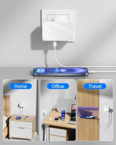 USB C Plug Charger 20W PD&18W QC,Slim Flat 4-Port USB Wall Charging — view 6
