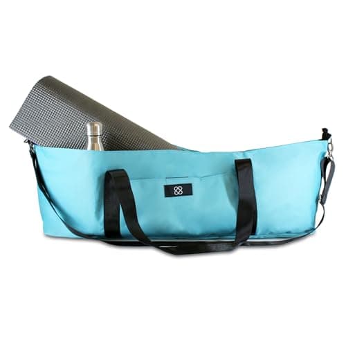 DOJA Barcelona Yoga Mat Bag Large XXL Durable - Turquoise Blue - Yoga Gym Bag and Pilates Bag with Integrated Pockets, Spacious Interior, Carry Handles and Adjustable Shoulder Strap for Easy Transport — view 3