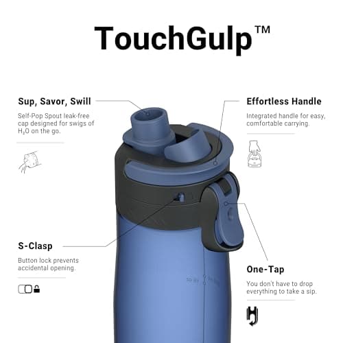 Super Sparrow Water Bottle 750ml - One-Tap TouchGulp Bottle - Non-Toxic BPA Free - Lightweight & Sustainable Tritan Water Bottles for Sports, Travel, Outdoors — view 2