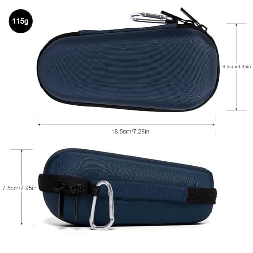Travel Case for Braun Series 3/5/6/7/8/9 Electric Shaver, Hard EVA Storage Bag with Double Straps, Portable Protective Organizer for Men's Electric Shaver, Charger and Accessories, Light Blue — view 2