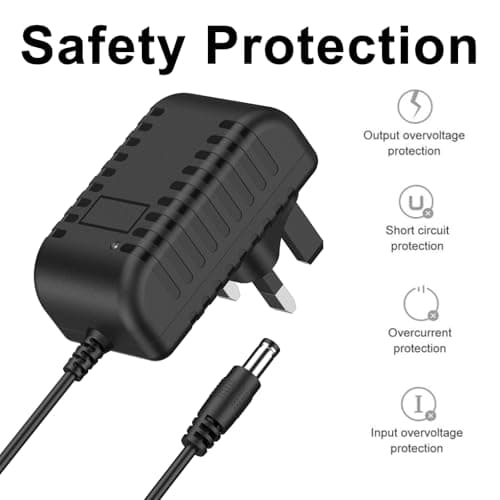 12V 1A Power Supply Adapter, AC Adapter 100-240V to 12v DC Power Adapter Driver Transformer Universal for LED Strip Lights, Router, CCTV Camera, Monitor, ADSL Cats Etc (Black) — view 3