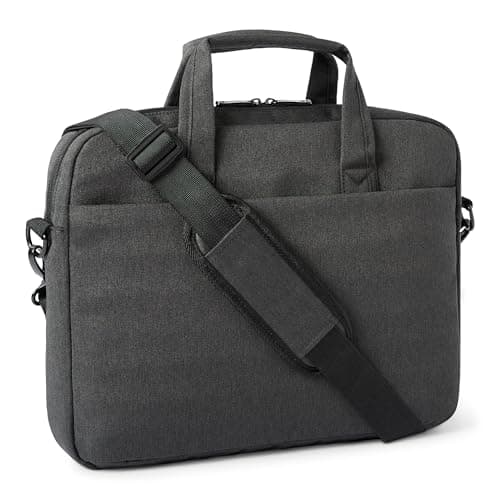Amazon Basics 15.6-Inch Laptop Shoulder Bag for Women and Men, Messenger Bag for Commuting and Business Trips, Black