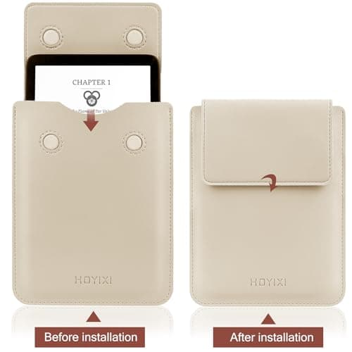 HoYiXi Universal Sleeve Case for 6.8",7" Paperwhite/Colorsoft/Signature Edition 2025 & 2021 Compatible 6.8" Kobo Clara HD/PocketBook/Tolino Protective Case for 6.8'' 7'' ebook Reader,Beige — view 3