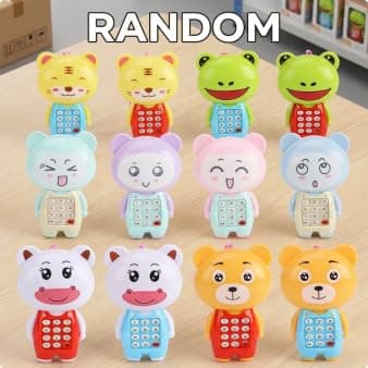 Outdoor Play Baby Cell Phone With Lights And Music Cell Phone For 6 To 24 Months Early Learning Educational Mobile For Toddlers 1 2 3 Year Old Boys Girls (Sky Blue, 11X7cm) — view 2
