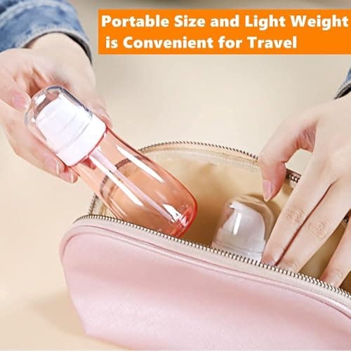 Aurdox Small Spray Bottle, 3.4 oz/100ml Makeup Water Face Sprayer- Clear Refillable Portable Containers for Cosmetic Skincare, Fine Mist Travel Spray Bottle, 2Pack — view 2