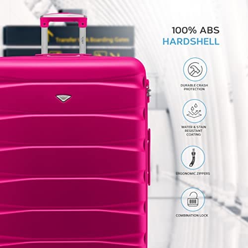 Flight Knight Lightweight 4 Wheel ABS Hard Case Extra Large Suitcase Approved for Over 100 Airlines Including easyJet, British Airways, Ryanair, Jet2, Emirates & Many More - Check-in Large Size 29" — view 4
